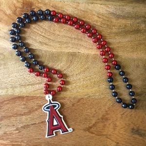 Los Angeles Angels of Anaheim MLB Baseball Beaded Necklace
